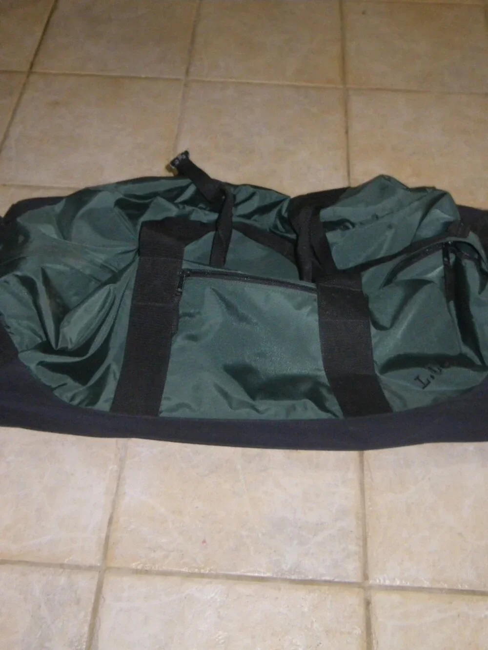 Vintage L.L. Bean Large Heavy Duty Rolling Travel Duffle Bag Telescopic Handle